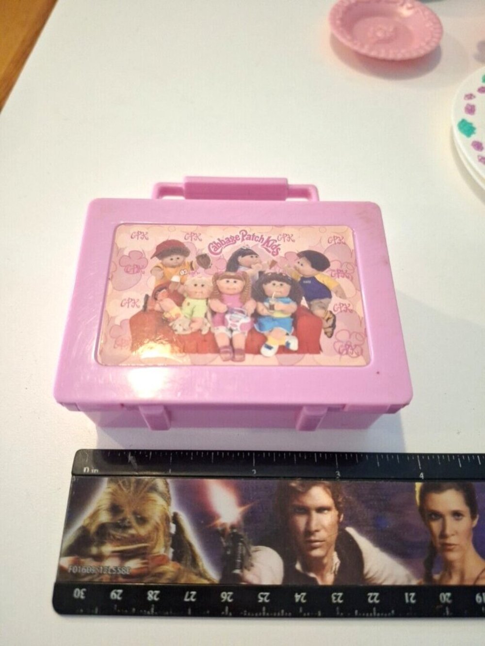 Cabbage Patch Kids Tea Party 80s Doll Lunchbox Purple Pink Blue Vintage - Picture 11 of 11